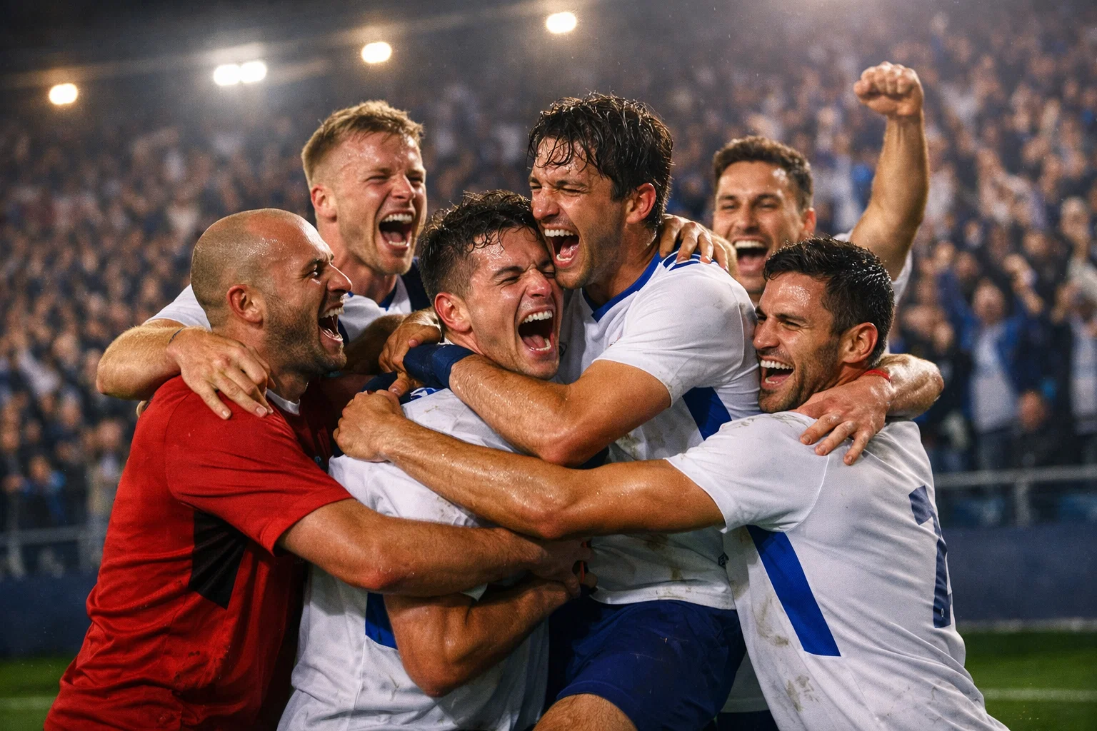 Voetbalteam viert onverwachte comeback na achterstand